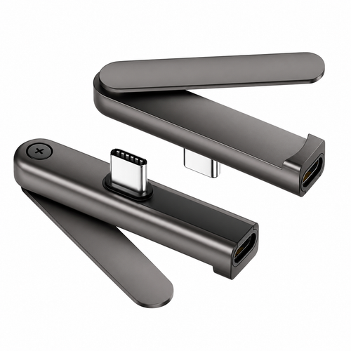 USB-C Foldable Phone Stand Charging Adapter – 240W Fast Charging & Data Transfer