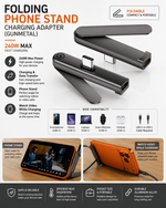 USB-C Foldable Phone Stand Charging Adapter – 240W Fast Charging & Data Transfer