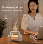 Raindrop Aroma Humidifier with Flame LED & Remote Control